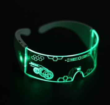 Cyberpunk LED Light-Up Accessories - Flashing Modes, Battery Operated & Comfortable Fit