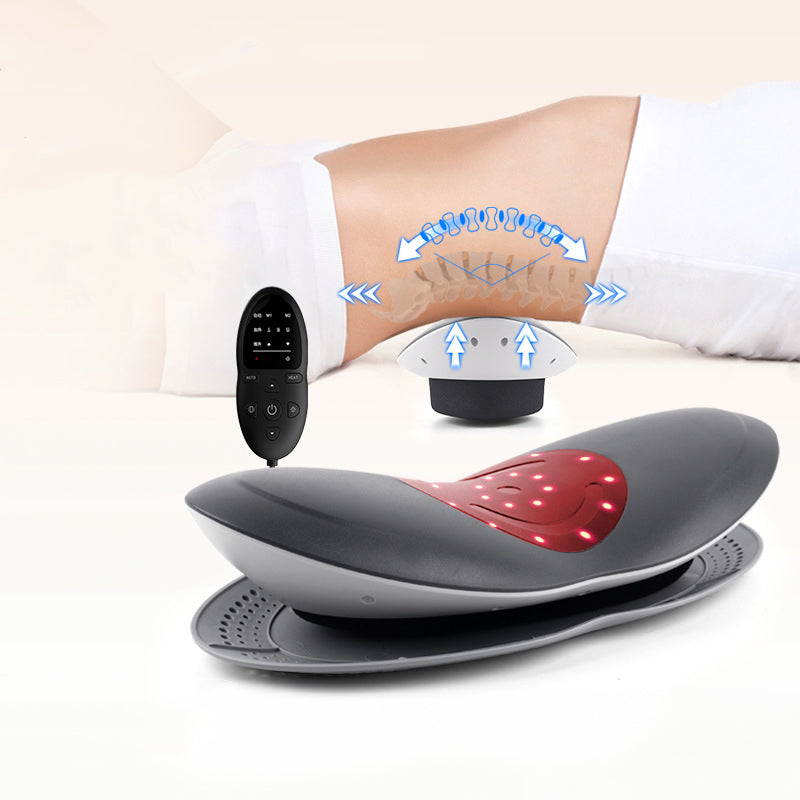 Inflatable Lumbar Traction Massager with Heat Therapy - Adjustable Support for Lower Back Pain