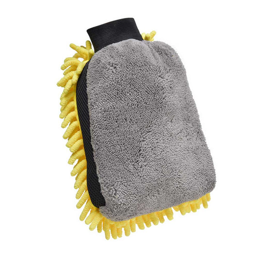 Ultra-Soft Coral Fleece Car Wash Mitt - Scratch-Free, High Absorbency & Machine Washable
