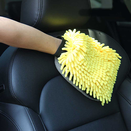 Ultra-Soft Coral Fleece Car Wash Mitt - Scratch-Free, High Absorbency & Machine Washable