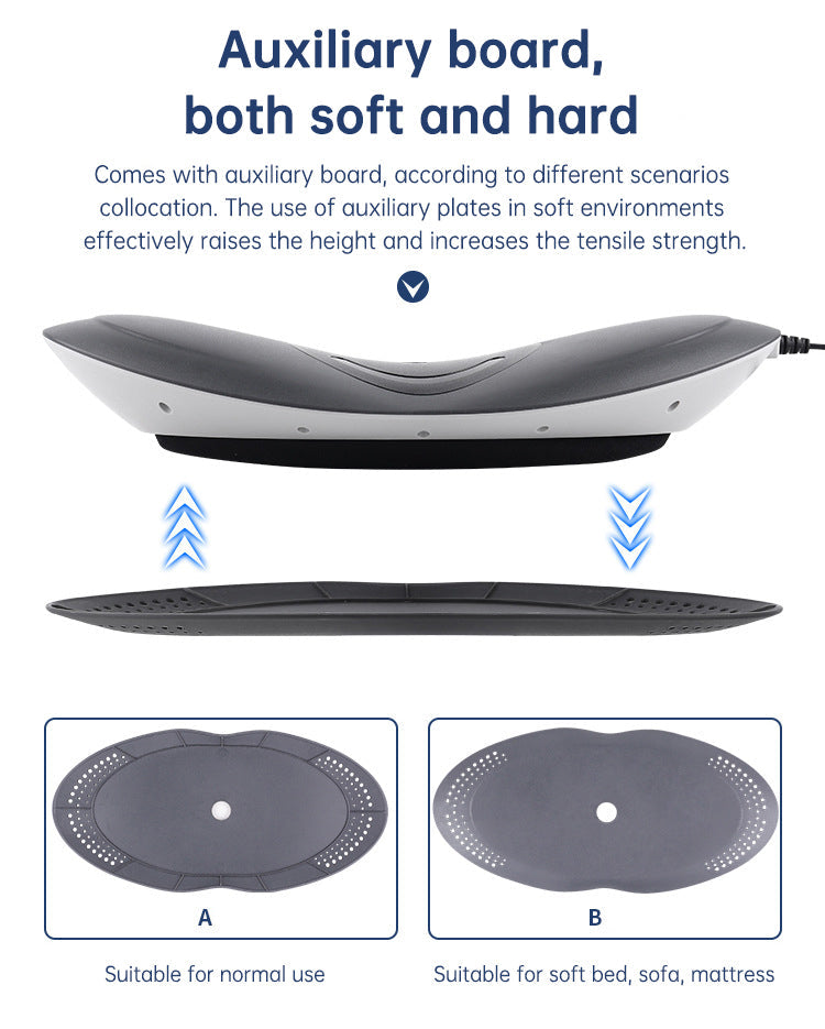 Inflatable Lumbar Traction Massager with Heat Therapy - Adjustable Support for Lower Back Pain