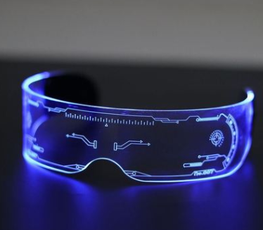 Cyberpunk LED Light-Up Accessories - Flashing Modes, Battery Operated & Comfortable Fit