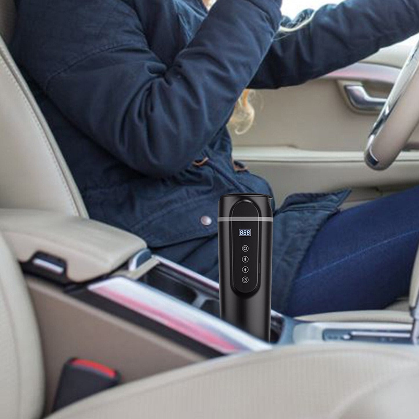 Portable Car Mug Heater - Smart Temperature Control, Dual Voltage, Leak-Proof & Energy Efficient