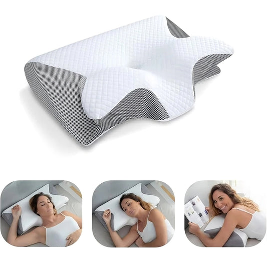 Memory Foam Cervical Pillow for Neck & Spine Support – Adjustable, Cooling Comfort