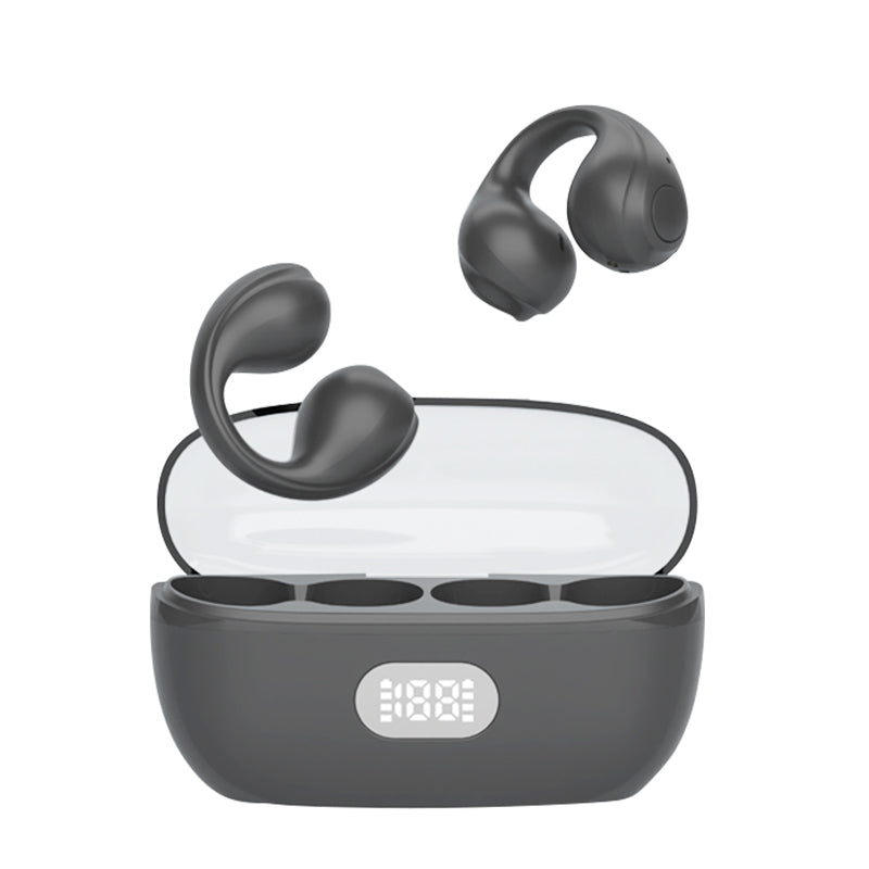 Bluetooth Earbuds with LED Display, Clip-On Design & Long Battery Life for Hands-Free Use