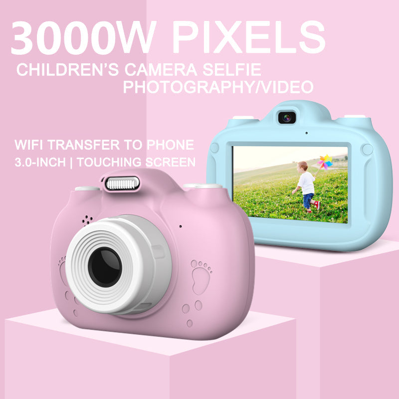 2800W Mini SLR Camera for Kids - Touch Screen, Dual Lens, WiFi, and Rechargeable Battery
