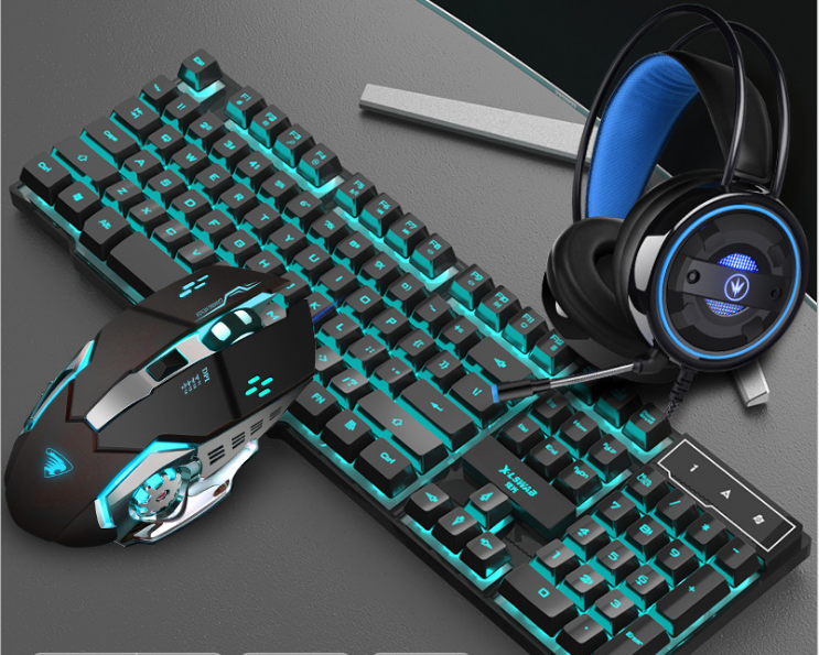 Complete RGB Gaming Set - Keyboard, Mouse, Headset, and Durable Build for Immersive Play