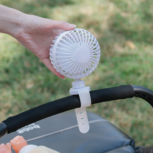 Portable Stroller Fan - Adjustable, Rechargeable, Quiet Operation for Your Little One
