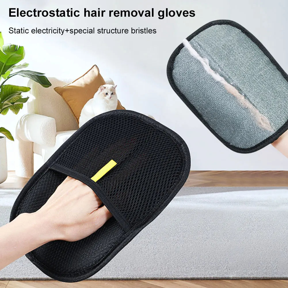 Electrostatic Pet Hair Remover Glove – Quick, Easy, and Reusable for Pet Hair Cleanup