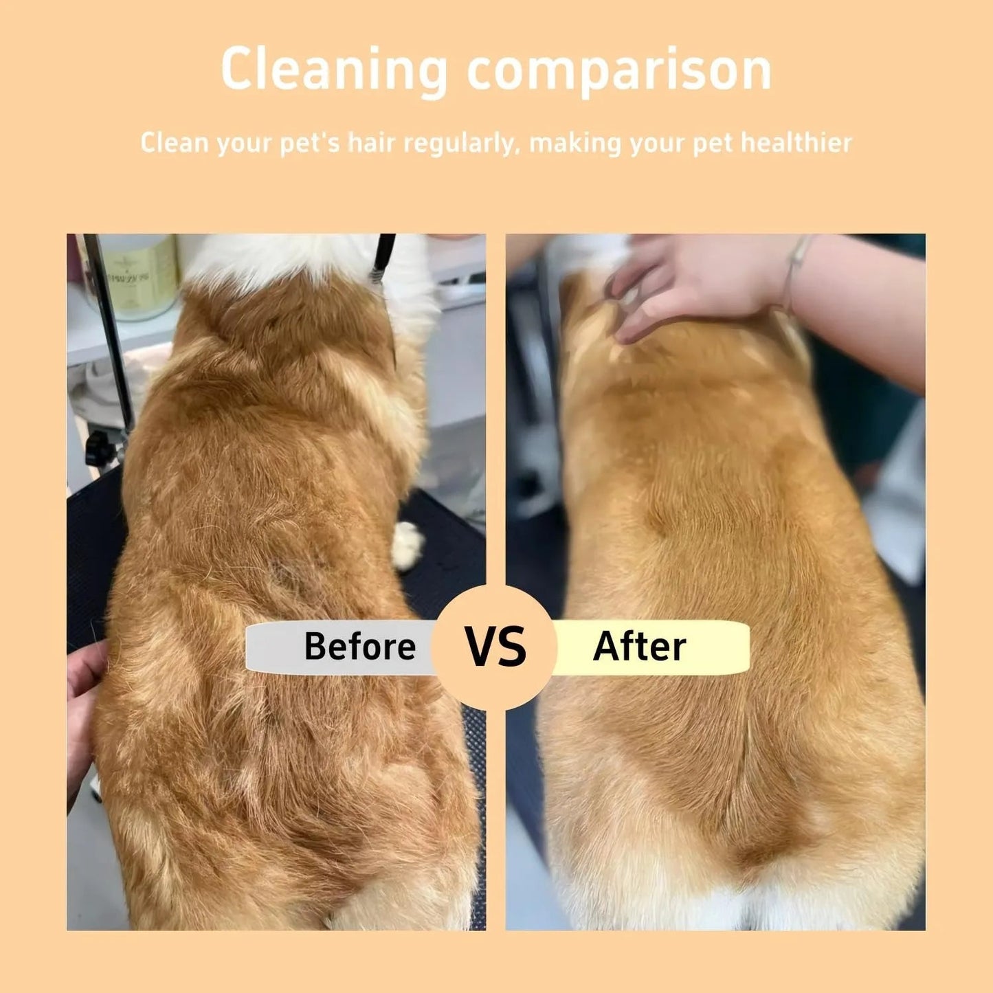 Versatile Flea Comb for Cats & Dogs – Self-Cleaning, Safe Grooming for Pets