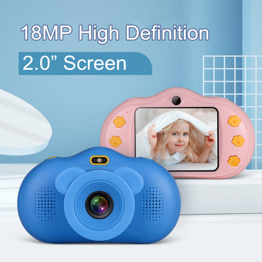 Kids Digital Camera - 2.0-Inch LCD Screen, Fun Filters, Rechargeable Battery & Durable Design