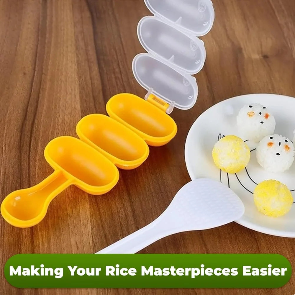 DIY Rice Ball Mold Set – Fun, Creative & Easy Meal Prep for Kids & Sushi Lovers