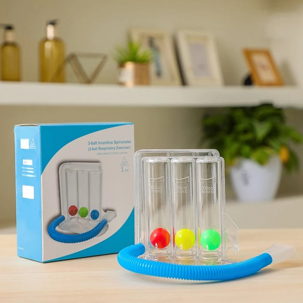 3-Ball Breathing Trainer for Lung Health โ Strengthen Breathing, Asthma & Recovery Support
