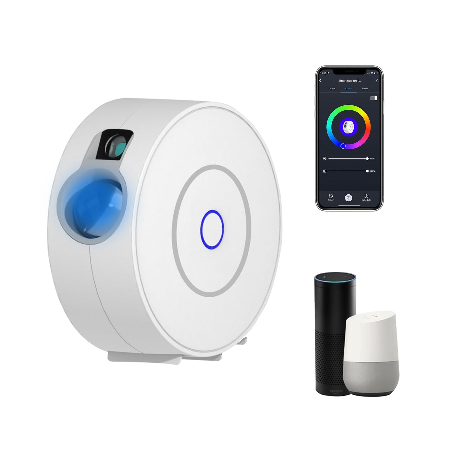 Smart Starry Sky Projector Night Light - WiFi Control, Adjustable Brightness & LED Technology