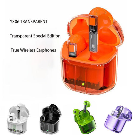 Transparent Bluetooth Headset - Stylish, Ergonomic, High-Fidelity Sound & Hands-Free Calls