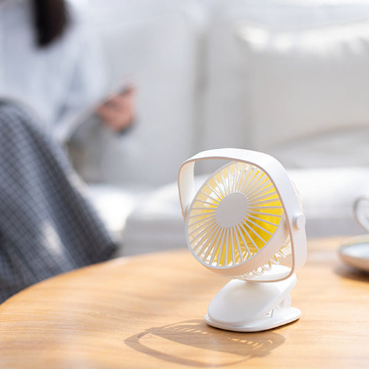 Portable Clip-On Fan - Compact, USB Charging, Adjustable Airflow & Quiet Operation