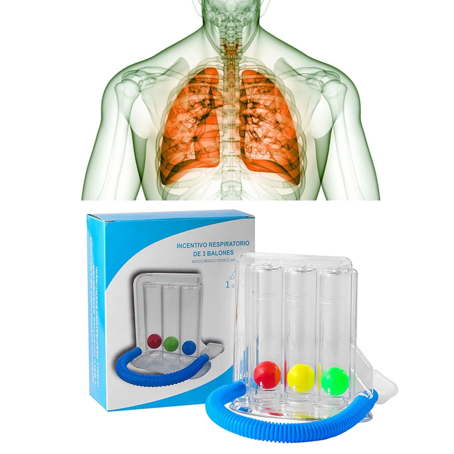 3-Ball Breathing Trainer for Lung Health โ Strengthen Breathing, Asthma & Recovery Support