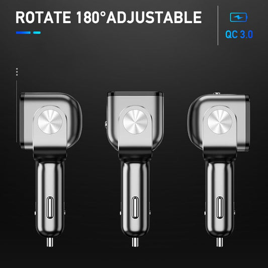 Dual USB Car Charger with Quick Charge 3.0, 12V Compatibility & Overload Protection