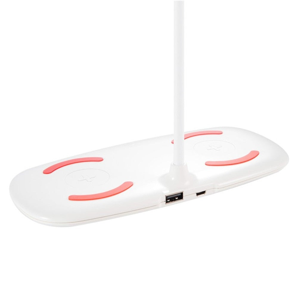 Smart Touch LED Desk Lamp - Adjustable Brightness, Mobile Charging, Foldable Design