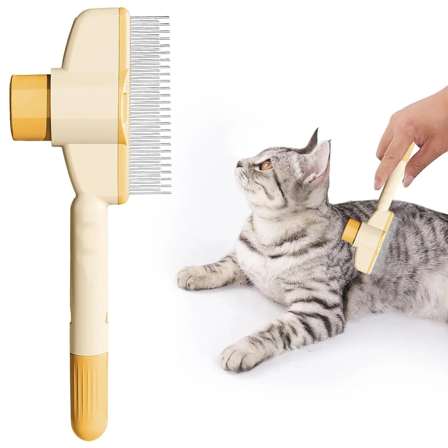 Versatile Flea Comb for Cats & Dogs – Self-Cleaning, Safe Grooming for Pets