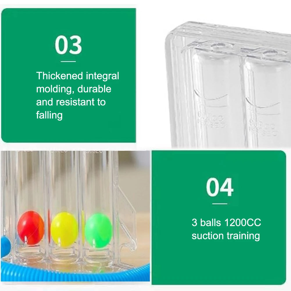 3-Ball Breathing Trainer for Lung Health โ Strengthen Breathing, Asthma & Recovery Support