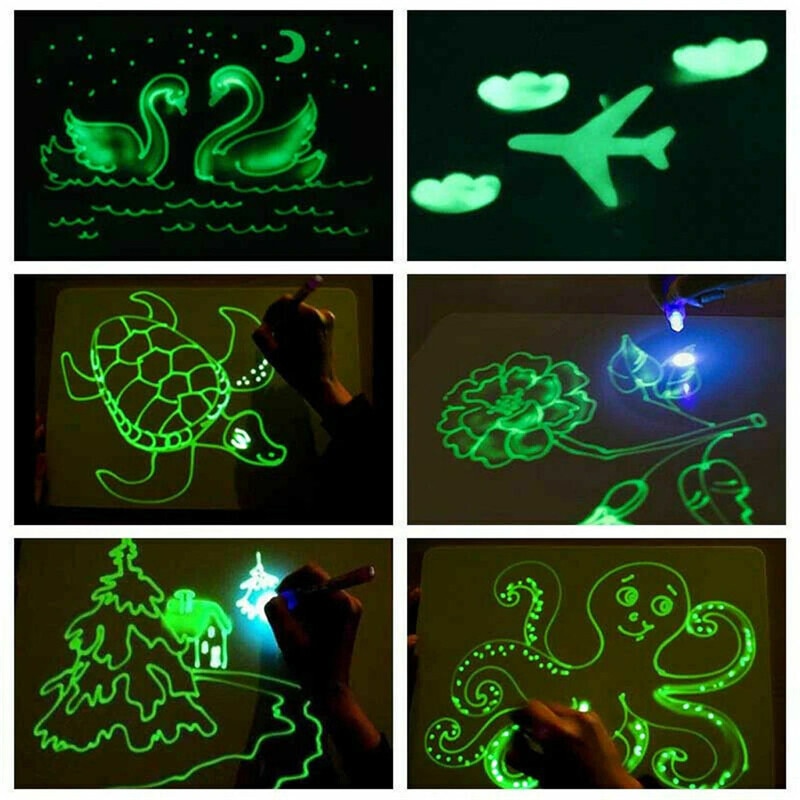 Glow Light Drawing Tablet - Mess-Free, Educational, Portable Fun for Kids of All Ages