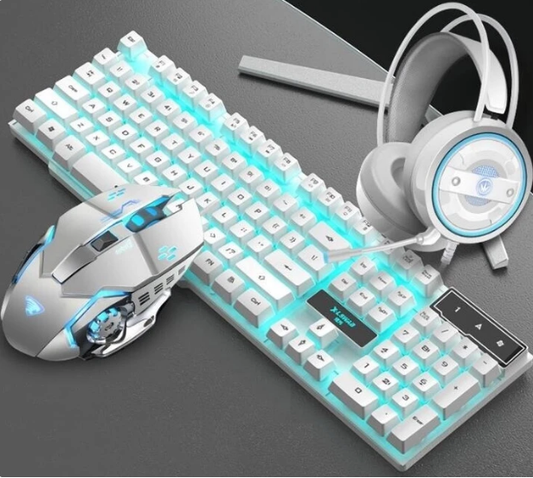 Complete RGB Gaming Set - Keyboard, Mouse, Headset, and Durable Build for Immersive Play
