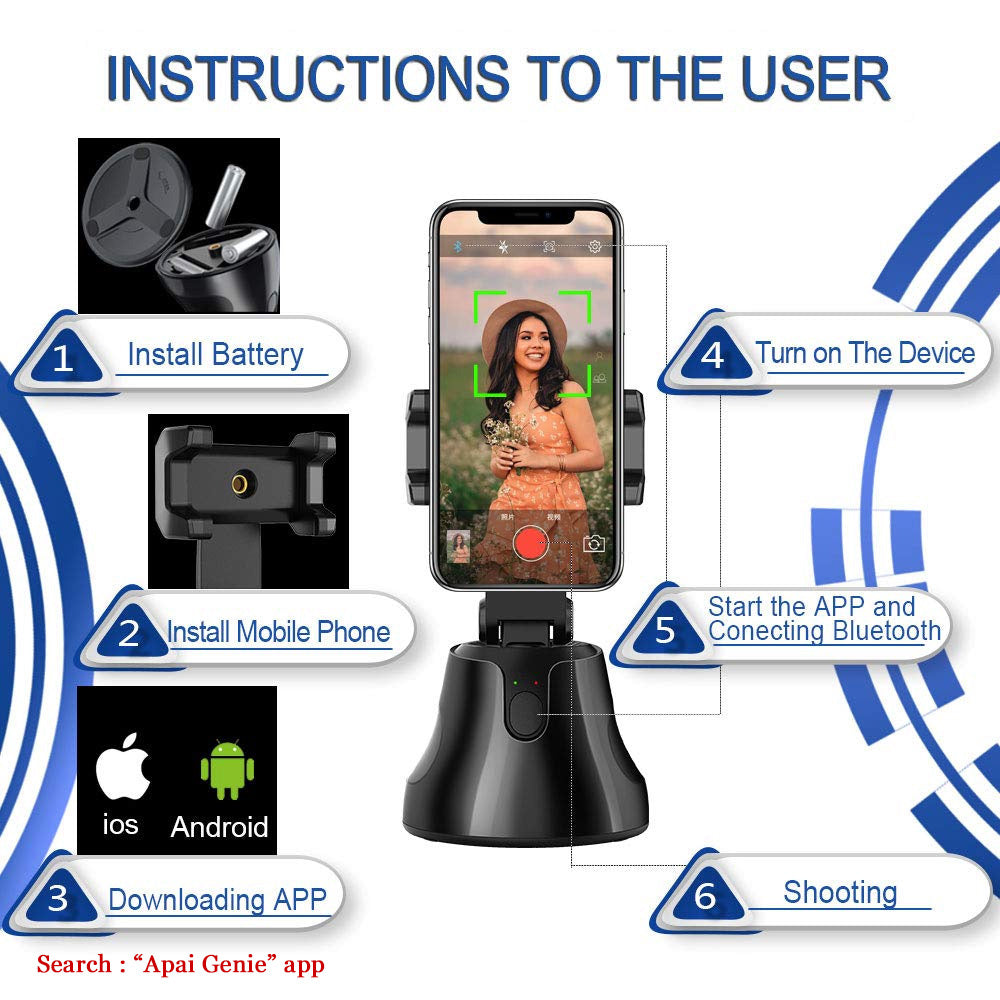 Smart Auto Shooting Selfie Stick with Bluetooth, Tripod, and Extendable Design