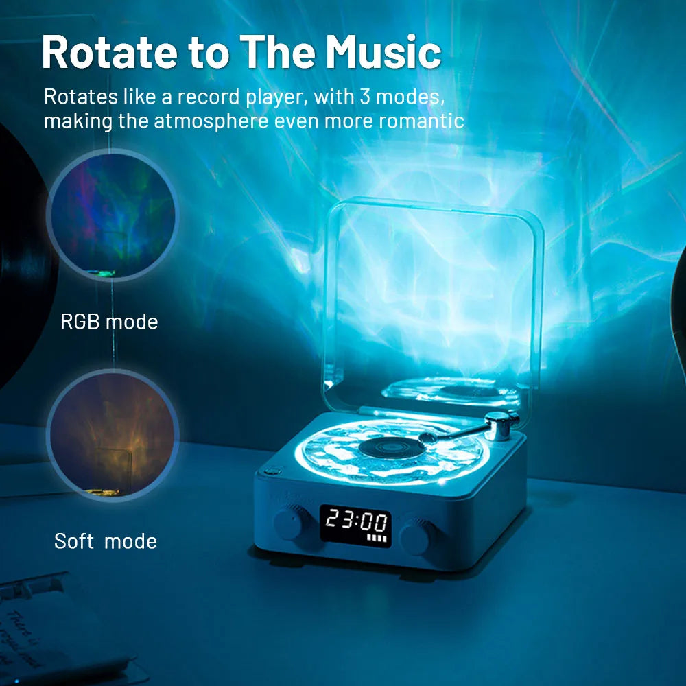Retro Bluetooth Speaker with RGB Lights, Powerful Subwoofer & Long Battery Life