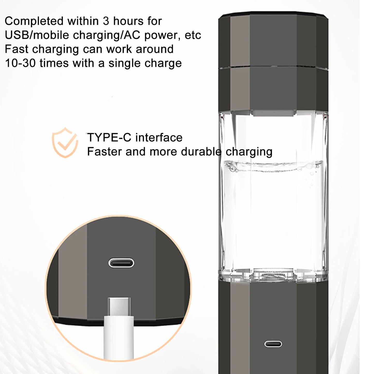 Hydrogen-Rich Water Bottle - Portable, Intelligent Operation & Health Benefits for Wellness