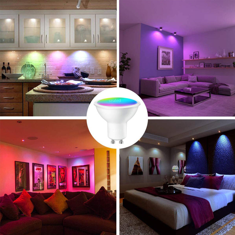 RGB GU10 Smart Spotlight - Adjustable White Light, WiFi Control & Alexa/Google Integration