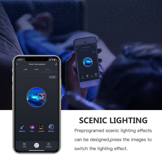 Smart Starry Sky Projector Night Light - WiFi Control, Adjustable Brightness & LED Technology