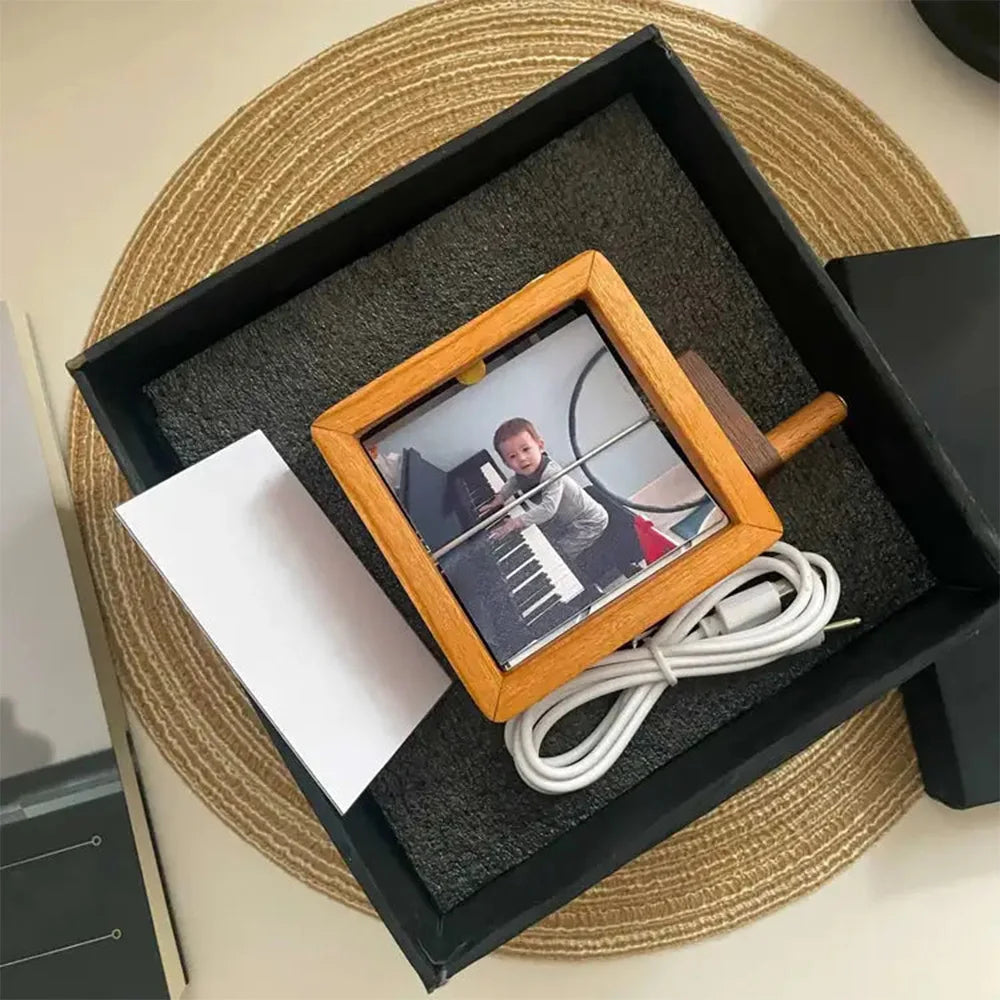 Handcrafted Crank Photo Box – A Personalized Keepsake for Memorable Moments & Gifts