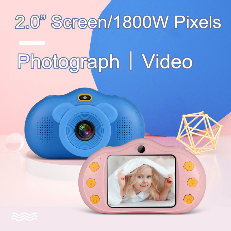 Kids Digital Camera - 2.0-Inch LCD Screen, Fun Filters, Rechargeable Battery & Durable Design