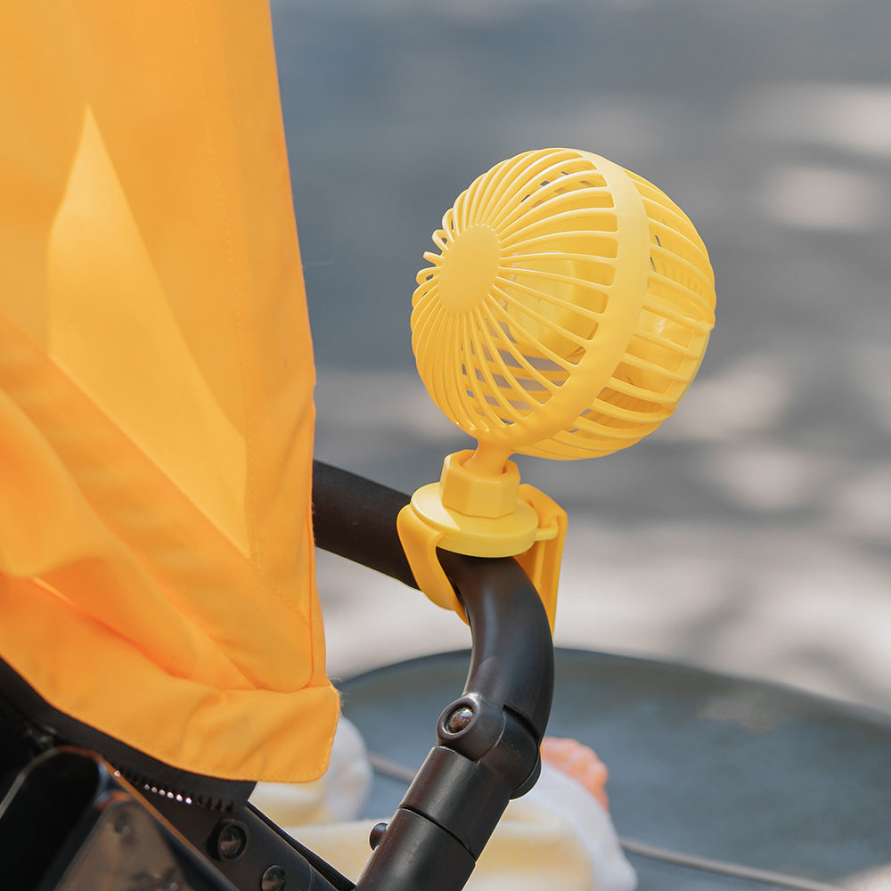 Portable Stroller Fan - Adjustable, Rechargeable, Quiet Operation for Your Little One