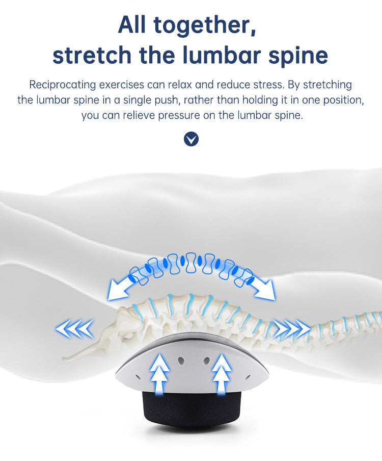 Inflatable Lumbar Traction Massager with Heat Therapy - Adjustable Support for Lower Back Pain