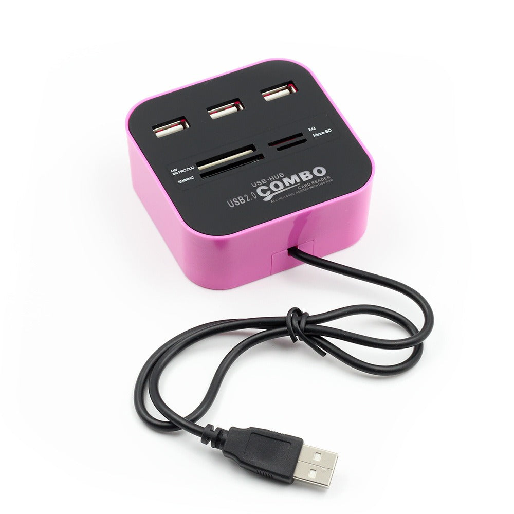 USB Hub Combo - Multi-Port Expansion, High-Speed Data Transfer & Plug-and-Play Functionality