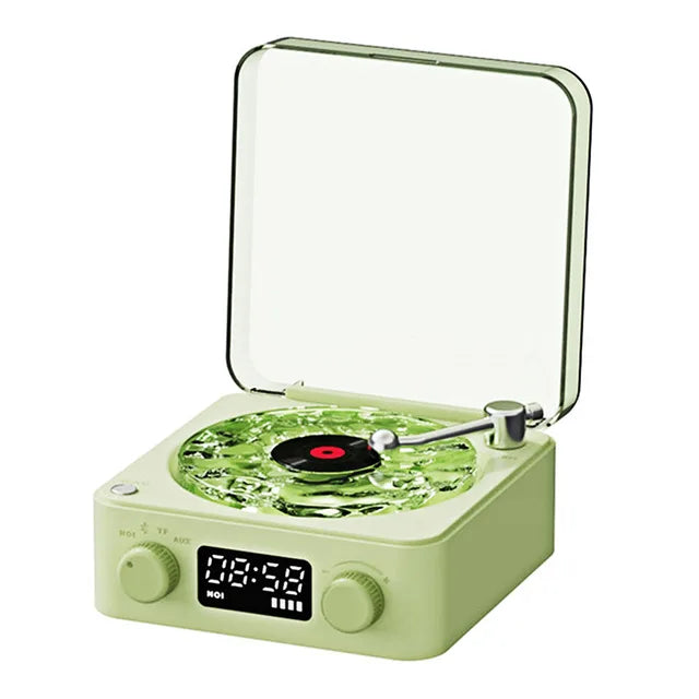Retro Bluetooth Speaker with RGB Lights, Powerful Subwoofer & Long Battery Life