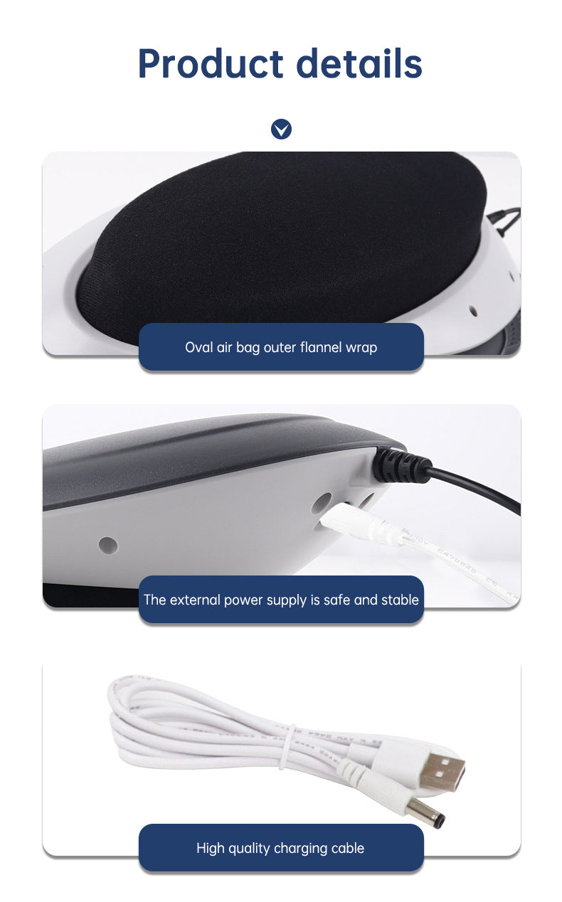 Inflatable Lumbar Traction Massager with Heat Therapy - Adjustable Support for Lower Back Pain