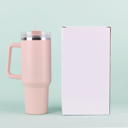 Large Capacity Car Cup with Handle – 304 Stainless Steel Vacuum Thermos, Portable Ice Cup