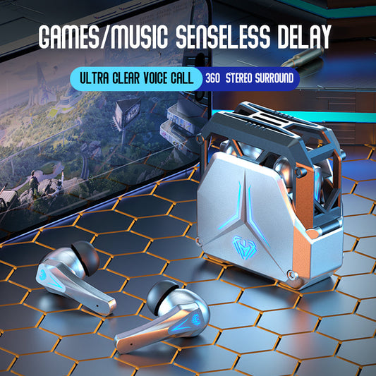 Mecha Wind Gaming Headset - High-Fidelity Audio, Bluetooth 5.0 & Noise-Cancelling Mic