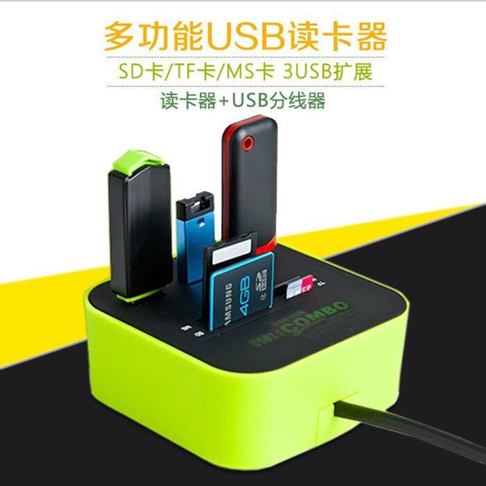 USB Hub Combo - Multi-Port Expansion, High-Speed Data Transfer & Plug-and-Play Functionality