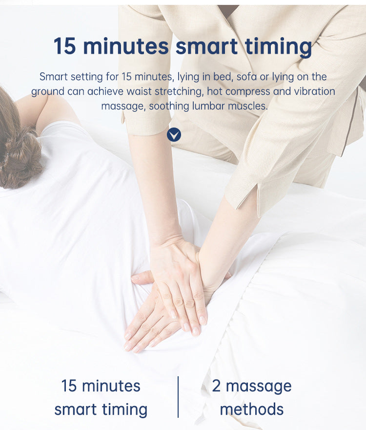 Inflatable Lumbar Traction Massager with Heat Therapy - Adjustable Support for Lower Back Pain
