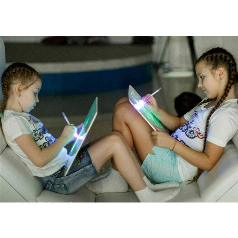 Glow Light Drawing Tablet - Mess-Free, Educational, Portable Fun for Kids of All Ages