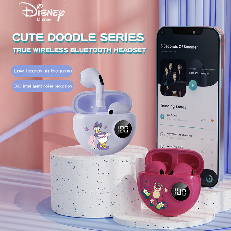 Disney TWS Earbuds with Minnie & Mickey Design - High-Quality Sound, Bluetooth & Long Battery