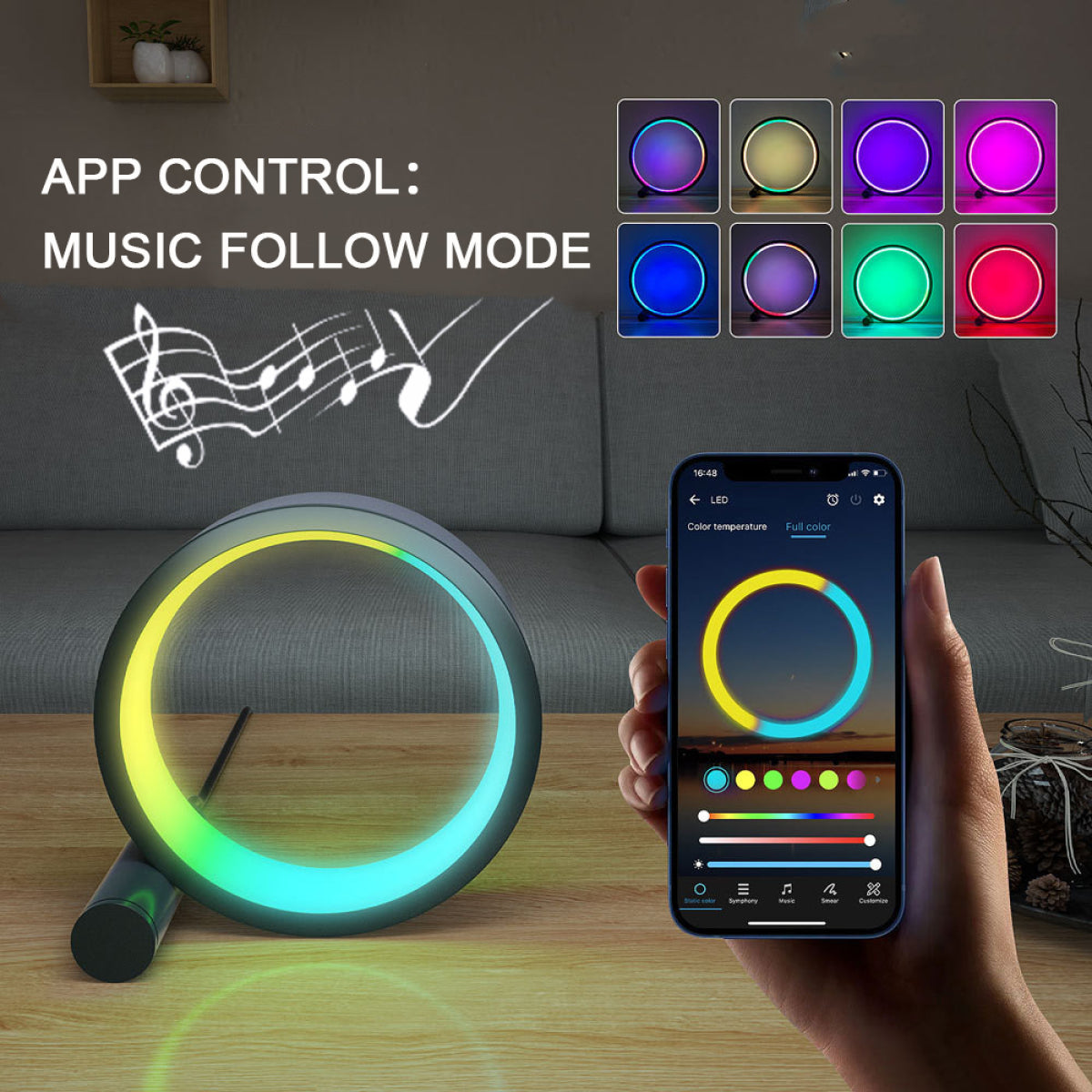 Music Sync LED Lights - Dynamic Color-Changing Effects for Parties, Entertainment & Relaxation
