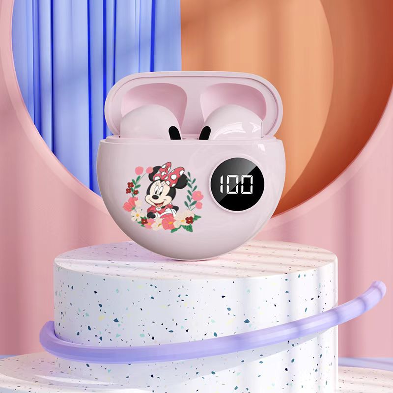 Disney TWS Earbuds with Minnie & Mickey Design - High-Quality Sound, Bluetooth & Long Battery