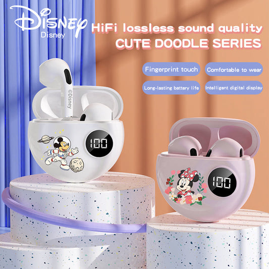 Disney TWS Earbuds with Minnie & Mickey Design - High-Quality Sound, Bluetooth & Long Battery