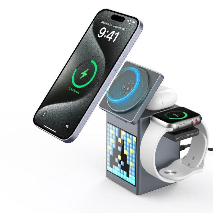 Super Fast Charging 6-in-1 Magnetic Wireless Charger for Huawei, Apple Devices & Apple Watch