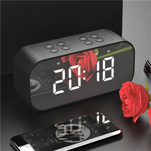 LED Mirror Bluetooth Speaker - High-Quality Sound, Rechargeable & Stylish Design